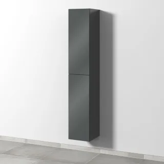 Sanipa 3way Hochschrank mit 2 Türen, Anthrazit-Glanz SF09079