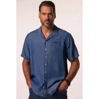 JP1880 Kurzarmhemd Jeanshemd Halbarm Denimoptik Cuba-Kragen Cuba Fit
