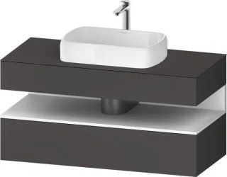 Duravit Qatego Konsolenwaschtischunterbau wandhängend Graphit Matt 1200x550x600 mm - QA4732018490000 QA4732018490000