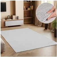 SIMPEX24 Teppich Unicolor, Rechteckig, Höhe: 7 mm, Schlingenteppich Schlafzimmer Einfarbig Meliert Design