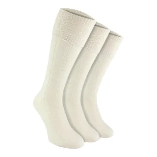 3er Pack Herren Wollkilt-Socken | Knielange gerippte Umschlagbündchen Warme Socken
