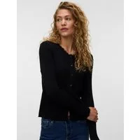 Vero Moda Strickjacke VMWONDER LACE LS O-NECK CARDIGAN NOOS Viskosemischung, regular fit