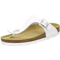 AFS-Schuhe 210710 Zehentrenner Pantolette für Damen mit Fußbett, bequeme Sandalen aus Leder