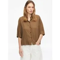 s.Oliver Kurzarmbluse Bluse Kurzarm-Bluse aus Leinenmix