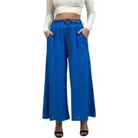 Mississhop Stoffhose Culotte Hose Damen Baumwollhose 100 % Baumwolle Hose Sommerhose M.375