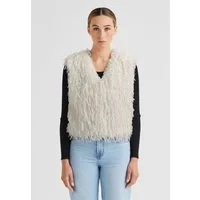 MILESTONE Fellimitatweste MSMichelle Damen Kunstfellweste elegant, feminin lockere Passform