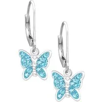 Limana Paar Ohrhänger filigrane Schmetterling Mädchen Ohrringe 925 Silber Brisur Schmuck (inkl. Dose), Geburtstag, Einschulung, Schulanfang, Ostern, Weihnachten, Nikolaus