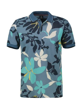 LERROS - POLO-KNOPF crispy blue - Gr. - M