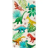 good morning Strandtuch Dinos, Microfaser (1-St), 100% Mikrofaser, 75x150, Schnelltrocknend, Kind, Junge, Dino, Natur