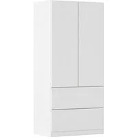 rauch Drehtürenschrank Kleiderschrank Schrank Garderobe COSTA in den Breiten 91/136/181 cm (in 3 Ausstattungen BASIC/CLASSIC/PREMIUM) viel Platz, grifflose Front und Push-to-Open Funktion MADE IN GERMANY
