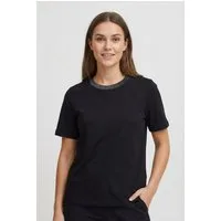 pieces Kurzarmshirt PCRIA SS LUREX NECK TEE JRS NOOS BC mit Glitzerdetail