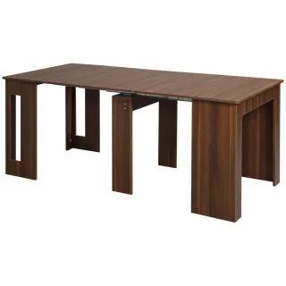 Homcom Esstisch, Braun, Holzwerkstoff, Nachbildung, 6-Sitzer, Rechteckig, eckig, 85x75x180 cm, Esszimmer, Tische, Esstische