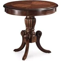 Feldmann-Wohnen Couchtisch Nevada (runde Tischplatte, 1-St., barocke Optik), 60x60x55cm Nussbaum dunkel