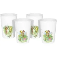 Geda Labels GmbH Kindergeschirr-Set Janosch kids 4er Set (4-tlg), PP, Weiß, 330ml, 4er Set