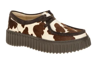 Clarks 26186666 4 TORHILL BEE Plateau Halbschuhe Braun cow bequem Schn?rung