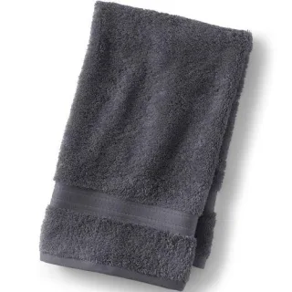 Supima Handtuch, Herren, size: regular, Grau, Baumwolle, by Lands' End