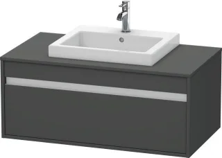 Duravit Ketho Konsolenwaschtischunterbau wandhängend Graphit Matt 1000x550x426 mm - KT679504949 KT679504949