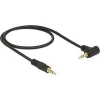 Audiokabel Klinke 3,5mm Stecker > 3,5mm Stecker schwarz, 50 cm, abgewinkelt