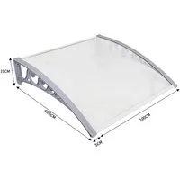 JEOBEST Vordach Anbaudach Vordächer Diverse Größen Vordach für Haustür, (Überdachung, 1 St) Vordach aus Polycarbonat und Aluminium