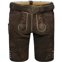 Krüger Trachtenlederhose Olivier mit Gürtel Herren (1-tlg) Trachtenlederhose, Trachtenhose, Bayerische Lederhose, Oktoberfest