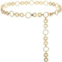 Zyronn Kettengürtel Taillengürtel Schmuckgürtel,Damen-Kettengürtel Taillenkette mitO-Ring,stylischer Gürtel,passend zu Kleidern und Jeans
