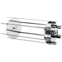 Schaschlik-Set für Drehspieß silber