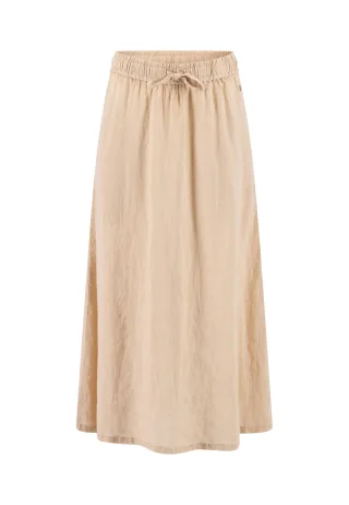 FYNCH-HATTON - SKIRT LONG LINEN MIX CHAM hazelnut sand - Gr. - 34
