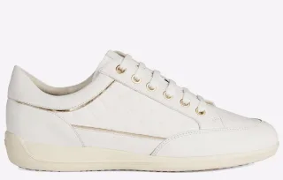 Geox D MYRIA Kunstleder-Damensneaker In Weiß