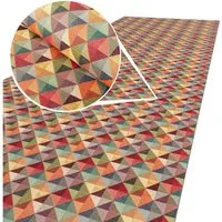 ANRO Küchenläufer RANNA Hochwertig Küchenteppich Teppich Textil, Eckig, Bodenläufer 100x65cm Rauten Bunt pflegeleicht
