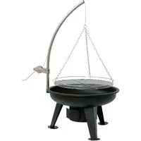 BBQ-Toro Holzkohlegrill Schwenkgrill mit Grillrost Ø 64 cm, Holzkohlegrill, Feuerschale