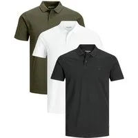 Jack & Jones Poloshirt (Spar-Set, 3er-Pack) mit besticktem Logo