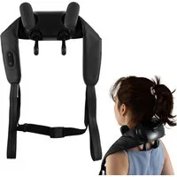 COSTWAY Nacken-Massagegerät, 4D Kneten Shiatsu mit 2 Wärmestufen, kabellos