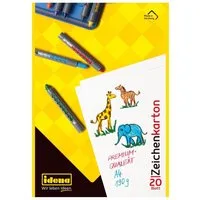 Idena Zeichenkartonblock Idena 10381 - Zeichenkarton, DIN A4, 20 Blatt, 190 g/m², 1 Stück