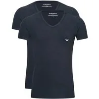 Emporio Armani Unterziehshirt CC717 Stretch Cotton (Packung, 2-St., 2er-Pack) Herren T-Shirt Kurzarm V-Neck Unterhemd figurbetont im 2er-Pack