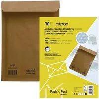 MAILMEDIA Versandtasche airpoc®, mit PE-Luftpolsterung, 20,2x27,5 cm, ohne Fenster, Haftklebung