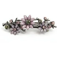 The Beauty House Haarspange Elegante Haarspange mit floralen Details und funkelnden Steinen, – stilvolles Accessoire für jeden Anlass