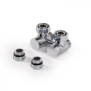 Terma Absperr-Verbundeckventil 50mmSC GW 3/4" (GZ 1/2")-GZ M22x1,5 , TGEOCR001, Chrom TGEOCR001