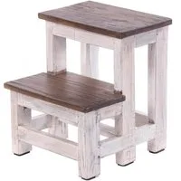 DESIGN DELIGHTS Hocker TRITTLEITER STEP, 46x37cm (HxB), Altholz, Tritthocker, Blumenleiter, Holz