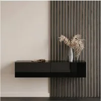 Planetmöbel Garderobenschrank Kompaktgarderobe Wandschrank 140 cm (schmaler Flurschrank mit Stauraum, 1-St., Flurgarderobe mit Soft-Open Funktion) Flurkommode vielseitig kombinierbar