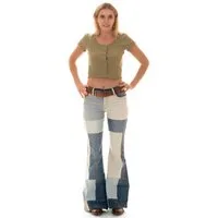 Comycom Schlagjeans Damen STAR BIRDY Patchwork