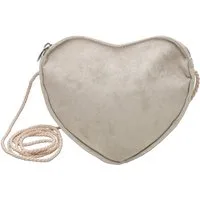 Alpenflüstern Schultertasche Herztasche (taupe-grau), - Damen Trachtentasche in Herzform, Schultertasche fürs Dirndl, Herz H