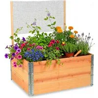 relaxdays Hochbeet mit Rankhilfe aus Holz (3 St)