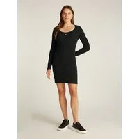 Tommy Jeans Jerseykleid TJW BADGE RIB BODYCON DRESS EXT mit gerippter Struktur, Logo-Badge
