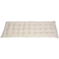 Dekoleidenschaft Bankauflage "Beige" aus Baumwolle, 40x120 cm, dick gepolstert, Sitzauflage für, Gartenbank, Sitzpolster für Küchenbank, Bankpolster, Polsterauflage