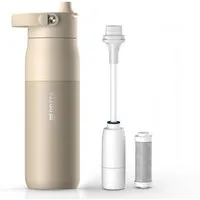 BRITA Trinkflasche BRITA LARQ Essential Filter Trinkflasche (680ml) mit Strohhalm, Edelstahl Wasserflasche mit doppelwandiger Isolierung - hält 24h kalt
