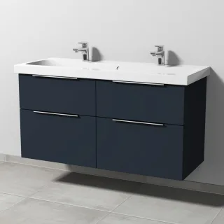 Sanipa 3way Waschtischunterbau zu Geberit iCon Light Waschtisch mit 4 Auszügen, Marine-Matt UP5761R