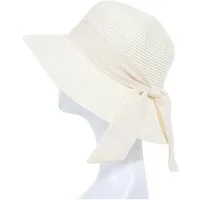 Adel Accessoires Sonnenhut Trendiger Damenhut mit Schleife, Strohhut in Einheitsgröße