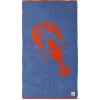 Depotex Strandtuch Hummer Blau Orange, Frottee (1-St), Strandlaken, Badetuch, Strandtuch