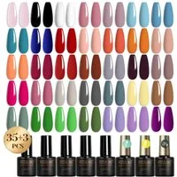 KINSI UV-Nagellack-Set Nude Nagellack Gel, 35 Farben Nagellack Gel + 3 Funktionsgel, 38-tlg., Gesunde und sichere Materialien, lang anhaltender Glanz