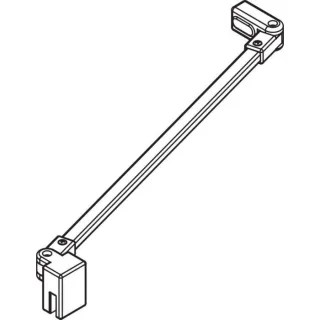 Kermi Liga Stabilisierung ZDSSVSSLI070Viertelkreis Länge 700mm, für Wand-Seitenwand/Festfeld, silber/hochglanz